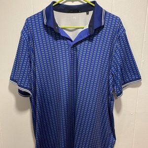 Greyson Blue Patterned Polo